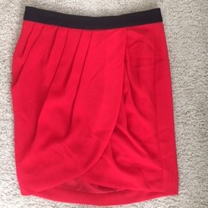 Red Banana Republic Pleated Front Chiffon Skirt